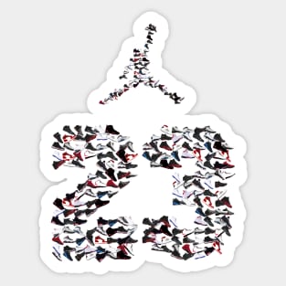 MJ 23 Collage - Pixelated !!! Sticker